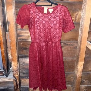 LuLaRoe Red Dress with Pockets